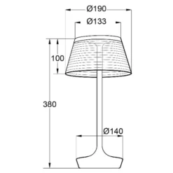 Aluminor La Petite Lampe LED-Tischlampe, rot