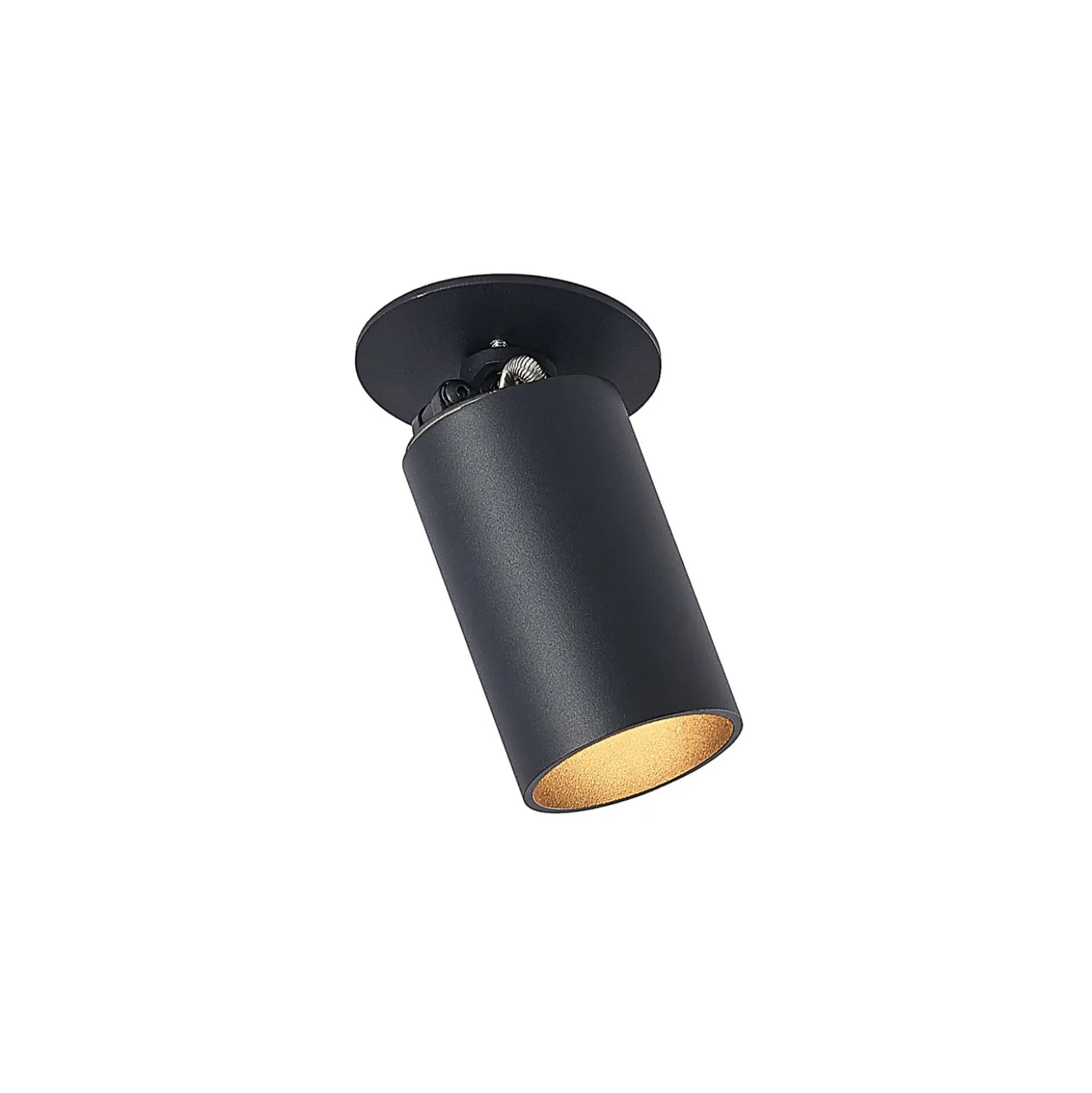 Arcchio Einbaustrahler Davin, schwarz, Zylinder, 3er-Set