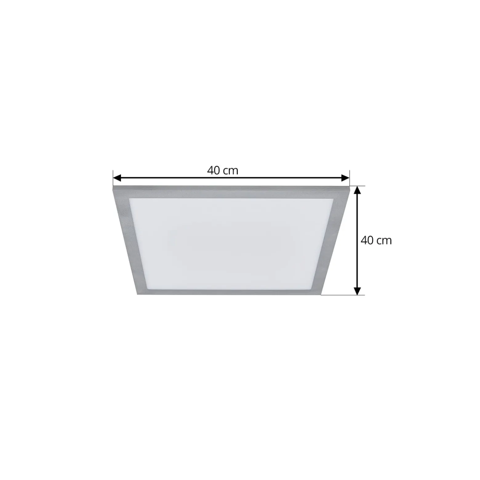 Arcchio LED-Panel Lyndra, 40 cm, silber, Alu, dimmbar, CCT