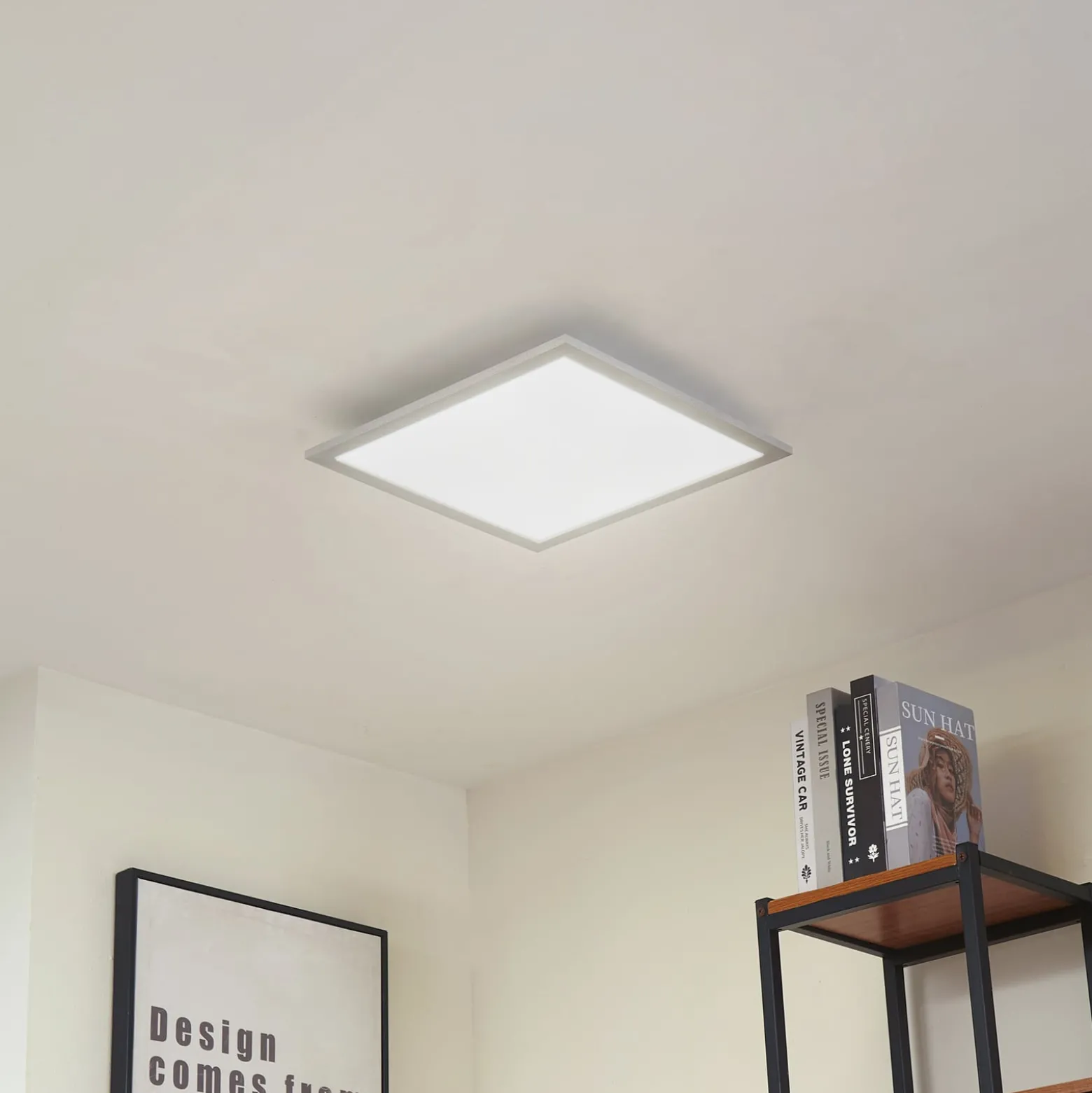 Arcchio LED-Panel Lyndra, 40 cm, silber, Alu, dimmbar, CCT