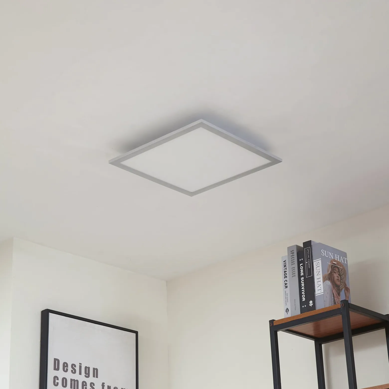 Arcchio LED-Panel Lyndra, 40 cm, silber, Alu, dimmbar, CCT