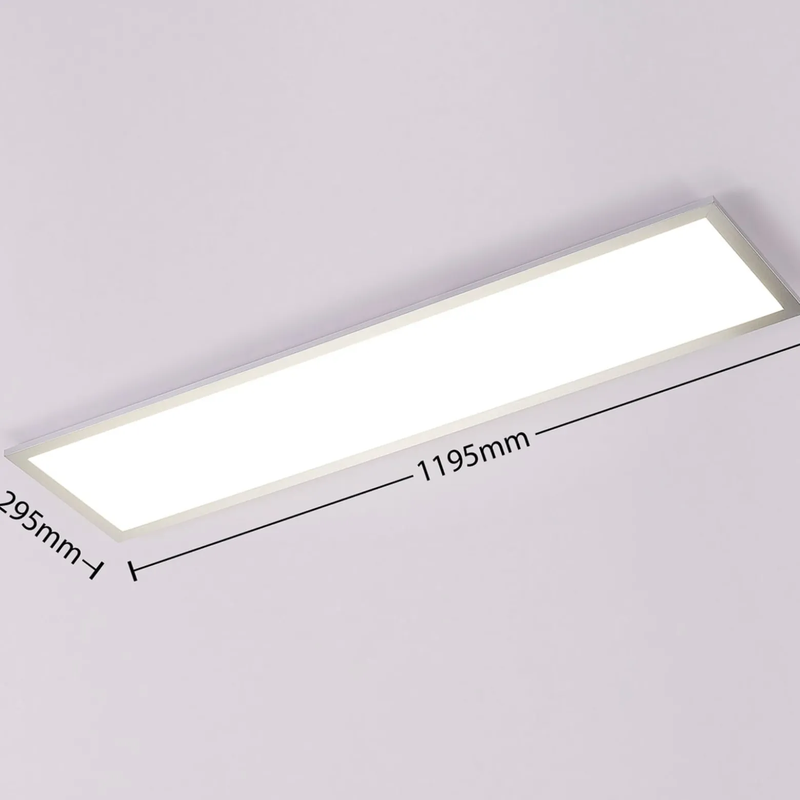 Arcchio LED-Panel Lysander, silber, 119cm, 32W, CCT, dimmbar