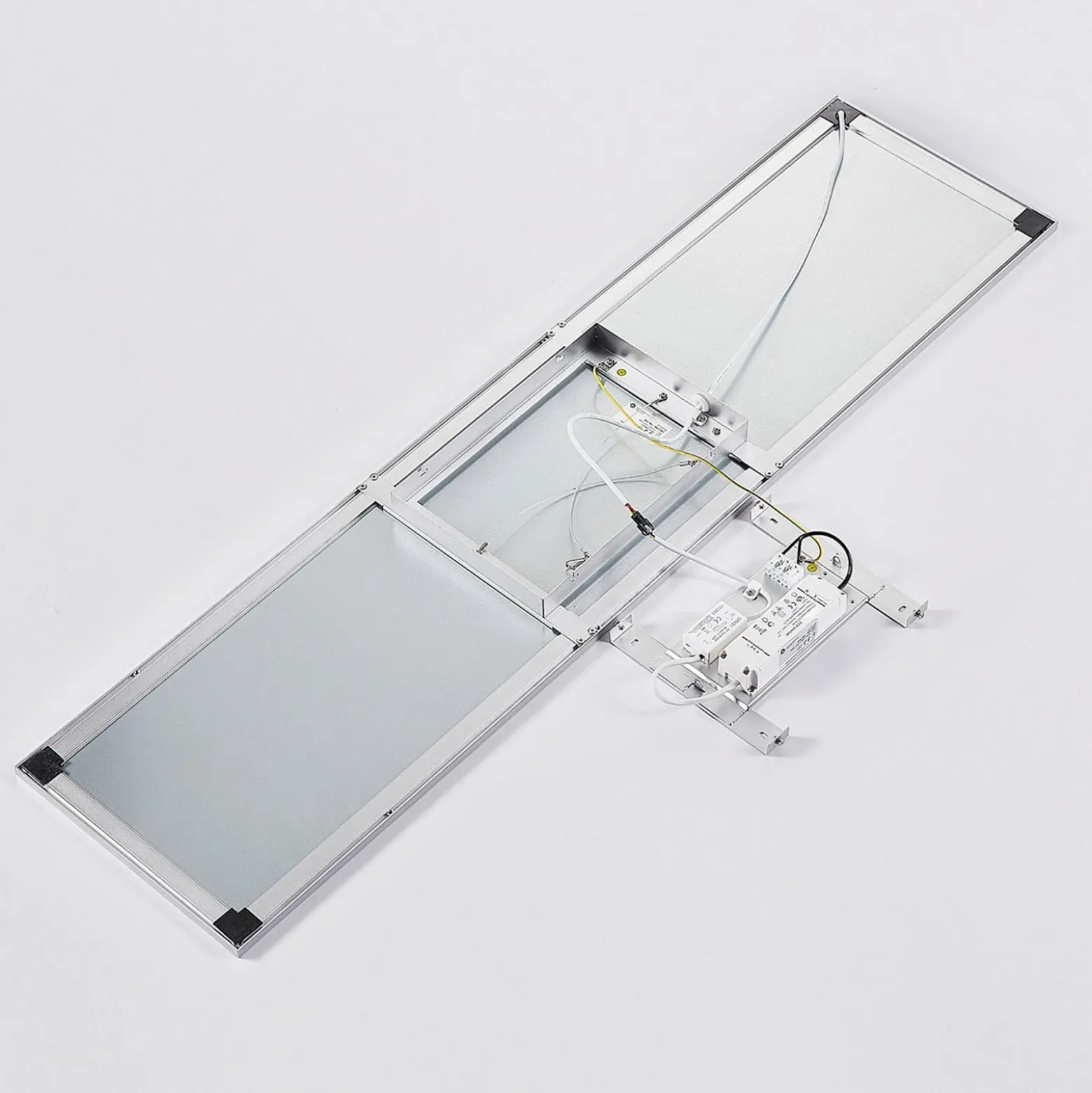 Arcchio LED-Panel Lysander, silber, 119cm, 32W, CCT, dimmbar