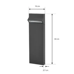 Arcchio LED-Wegeleuchte Vonar, Höhe 50 cm, anthrazit