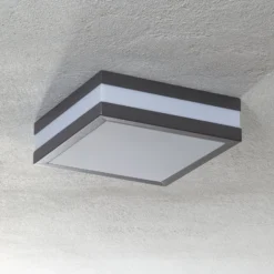Außendeckenleuchte Matteo, 2 x E27, IP44, anthrazit