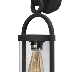 Außenwandleuchte Maya, dunkelgrau, IP54, E27, Aluminium