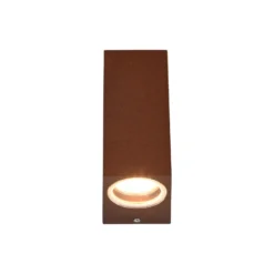 Außenwandleuchte Roya, 2flg, eckig, rost