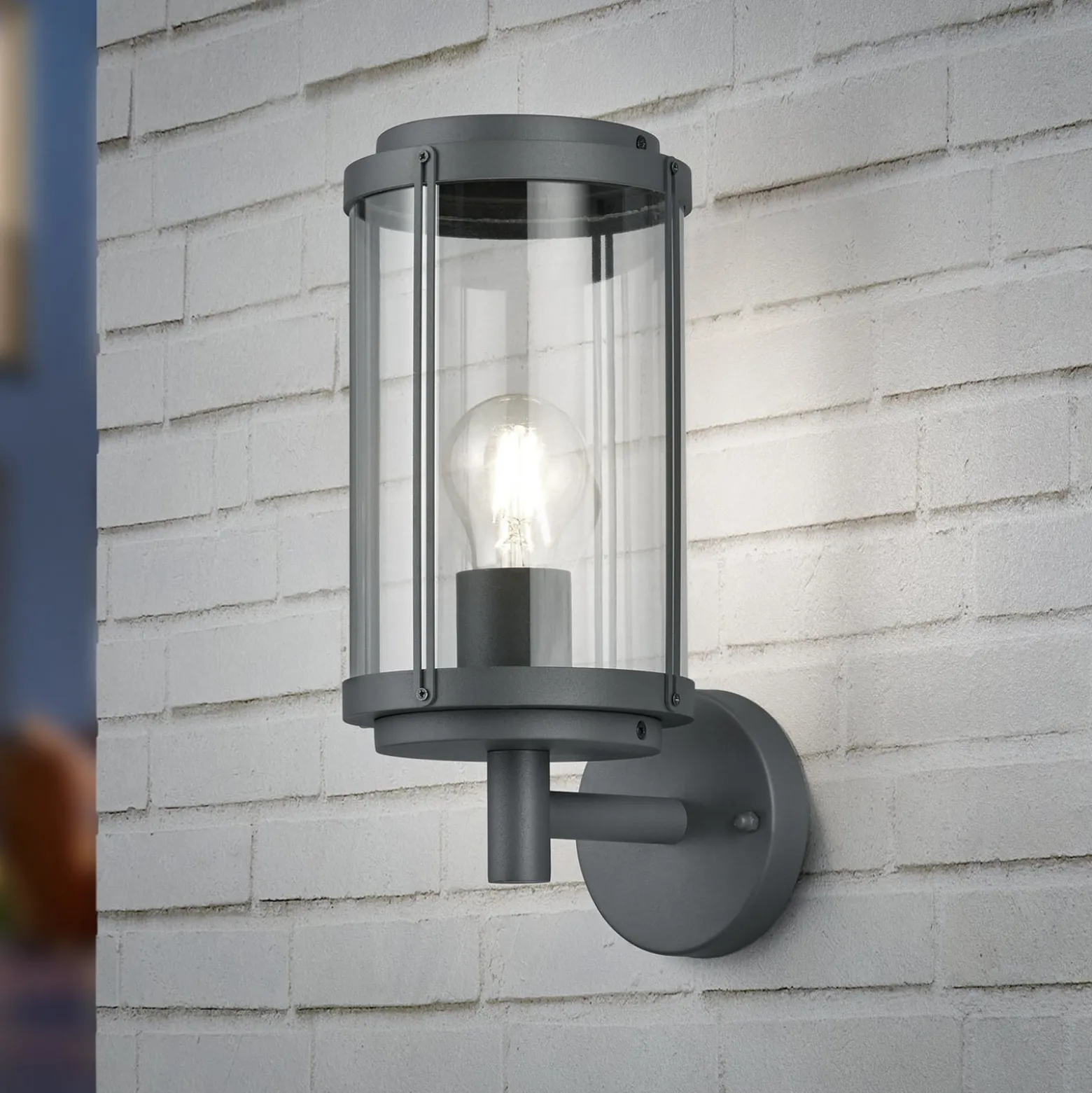 Außenwandleuchte TANARO, anthrazit, Höhe 33 cm, Metall, IP44