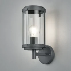 Außenwandleuchte TANARO, anthrazit, Höhe 33 cm, Metall, IP44