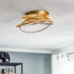 Barna - eine golden gestaltete LED-Deckenlampe