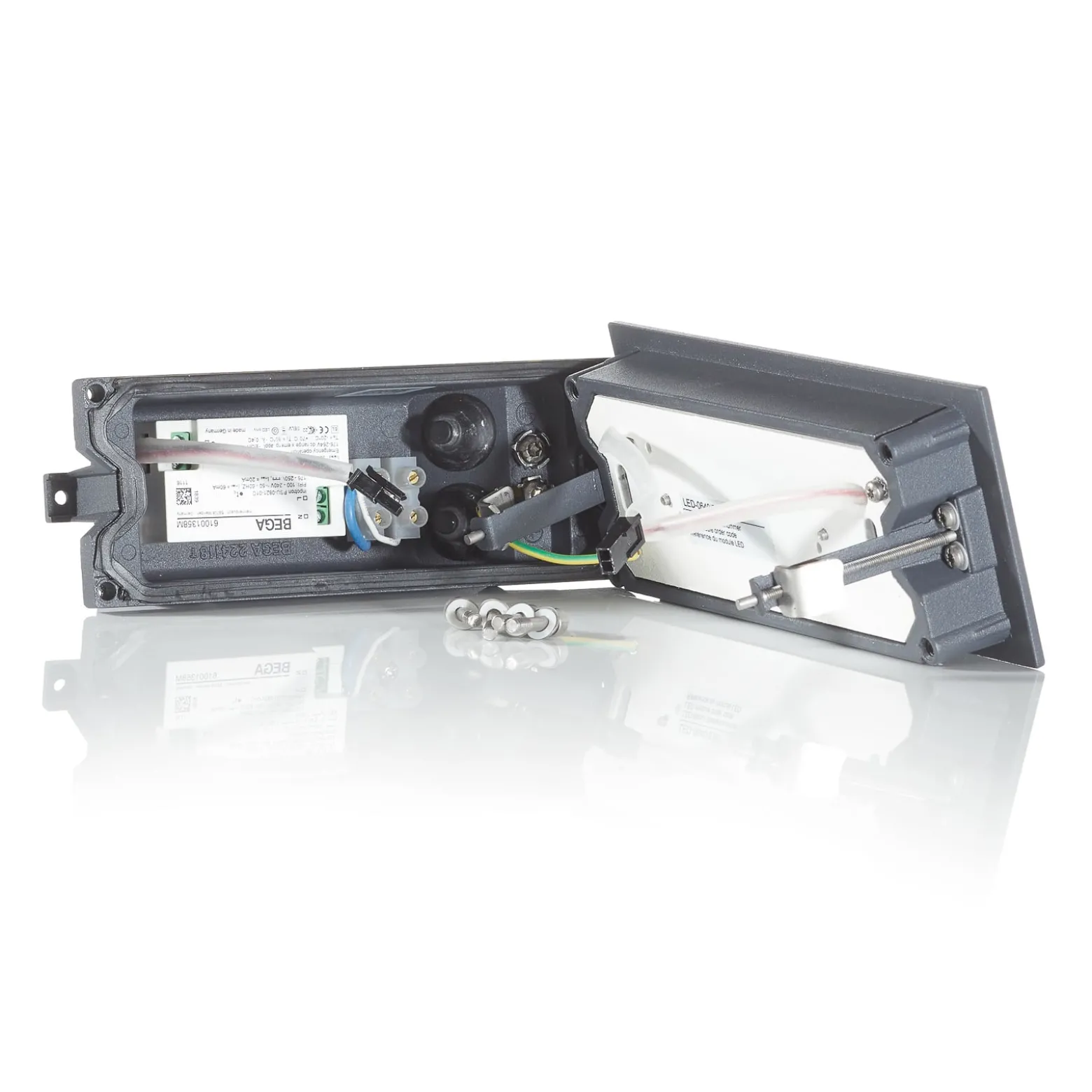 BEGA LED-Wandeinbaulampe 33017, grafit, IP65 Metall CCT
