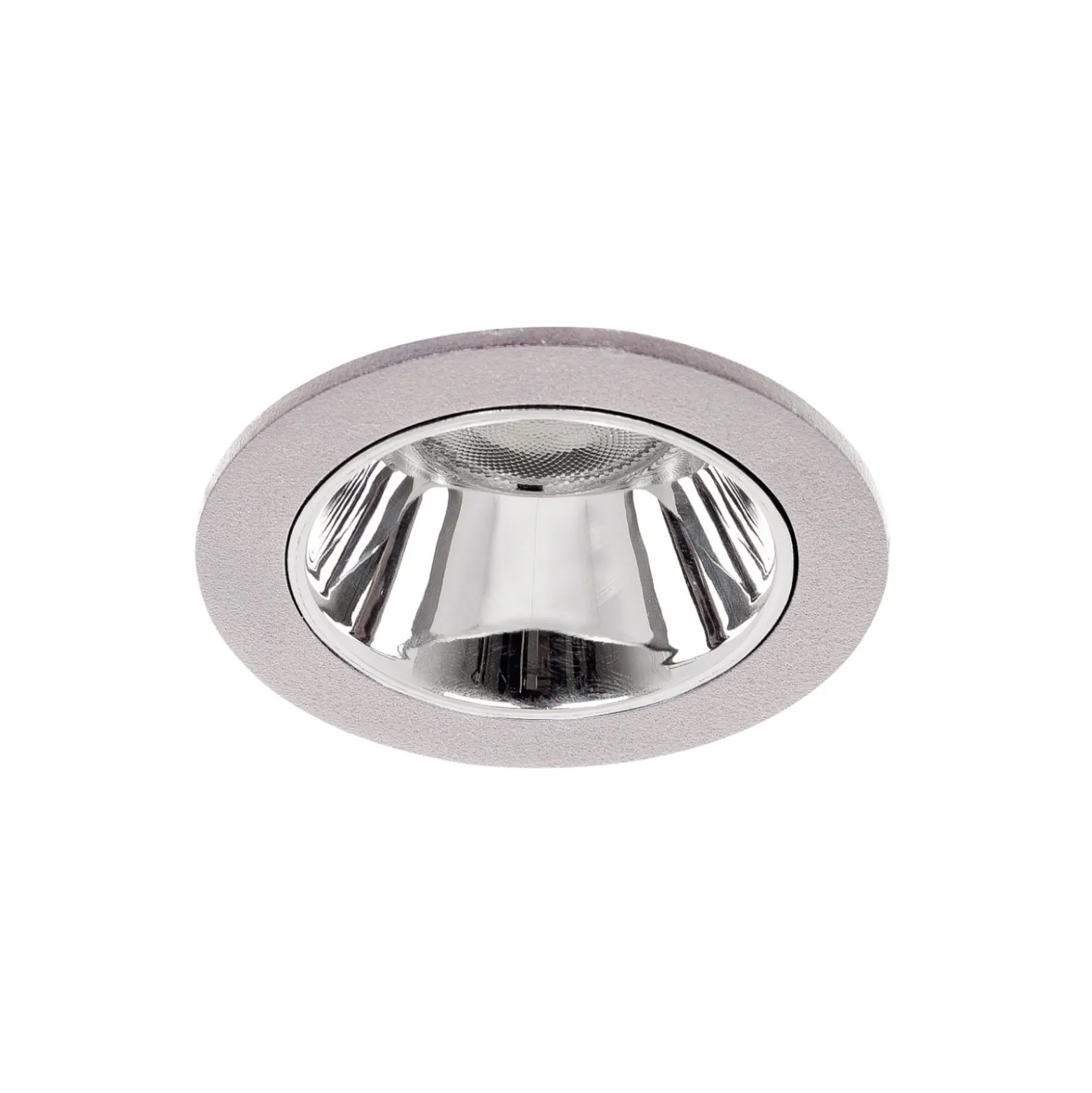 BRUMBERG Apollo Micro, glatt, rund, DALI, 3.500 K, silber