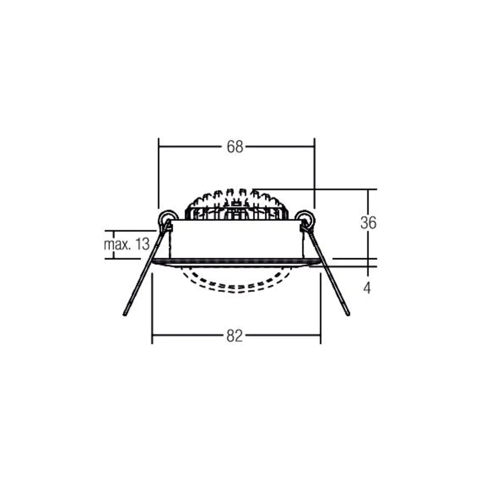 BRUMBERG BB03 Einbau RC Treiber eckig nickel matt