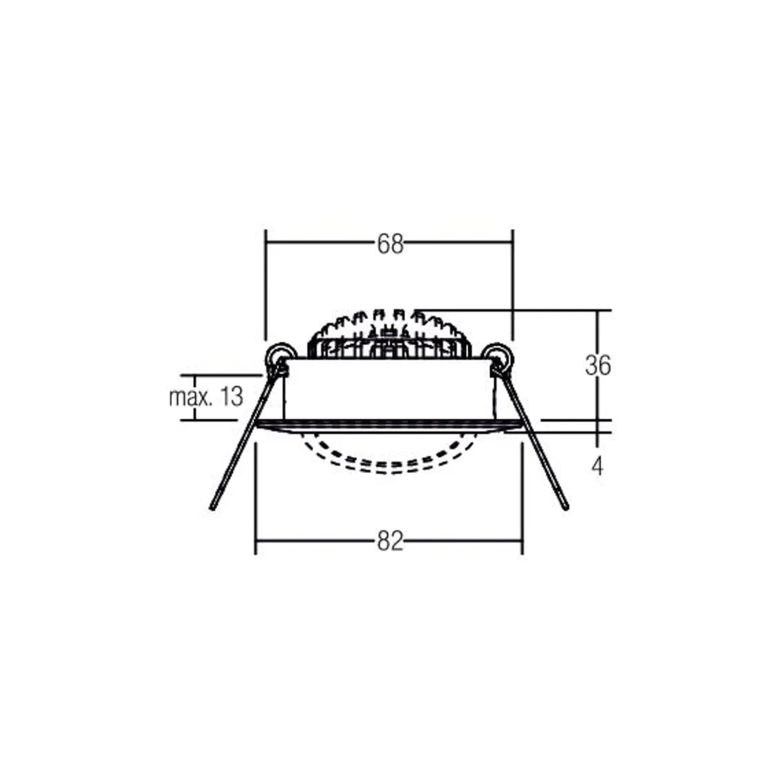 BRUMBERG BB03 LED-Einbauspot, on/off Anschlussbox nickel