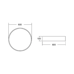 BRUMBERG Biro Circle, Ø 60 cm, DALI dimmbar, schwarz 4.000 K