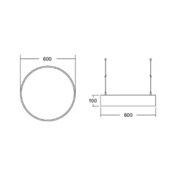 BRUMBERG Biro Circle direkt Ø 60 cm, on/off, silber, 4000 K