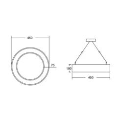 BRUMBERG Biro Circle Ring10 Ø 45 cm up/down DALI weiß 4000 K