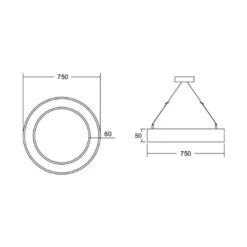 BRUMBERG Biro Circle Ring5 direkt Ø 75 cm on/off weiß 840