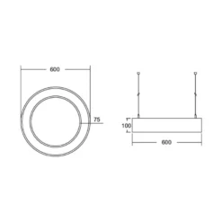 BRUMBERG Biro Circle Ring10 direkt Ø 60 cm DALI silber 840