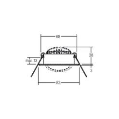 BRUMBERG LED-Einbauspot BB09, DALI, Anschlussbox, edelstahl