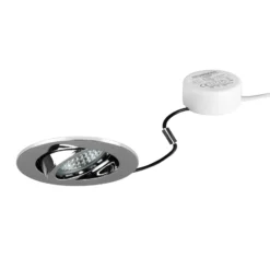 BRUMBERG LED-Einbauspot Tirrel-R, RC, Treiber rund, chrom