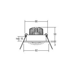 BRUMBERG LED-Einbaustrahler Tirrel-R, on/off, weiß matt