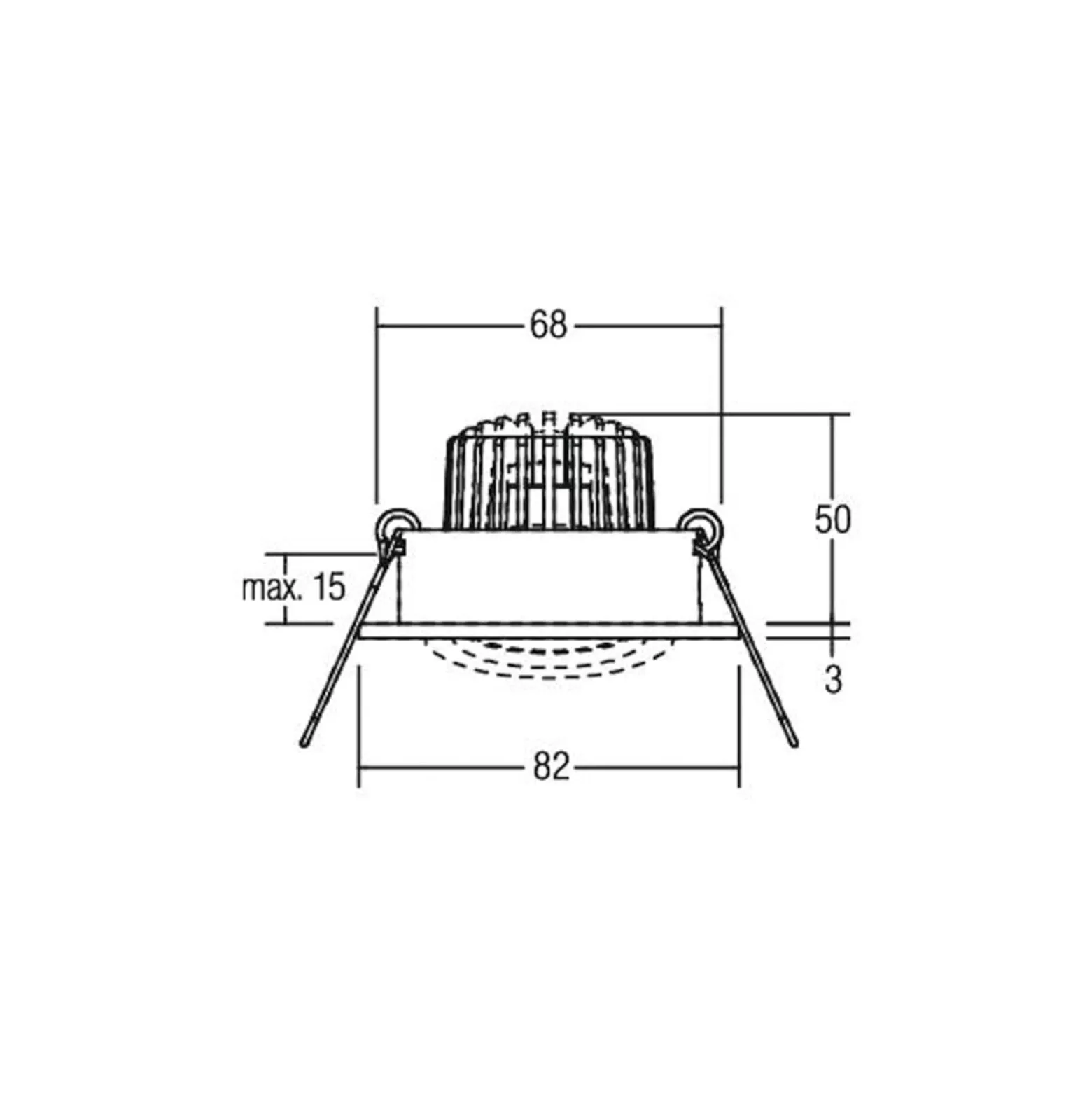 BRUMBERG LED-Einbaustrahler Tirrel-R, on/off, titan matt