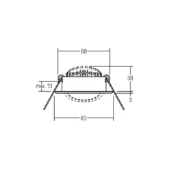 BRUMBERG LED-Einbaustrahler BB09, on/off, weiß