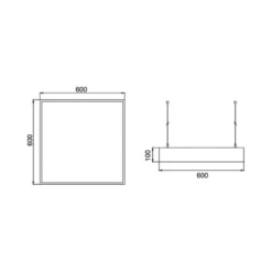 BRUMBERG LED-Hängeleuchte Biro Square on/off, silber, 3.000K