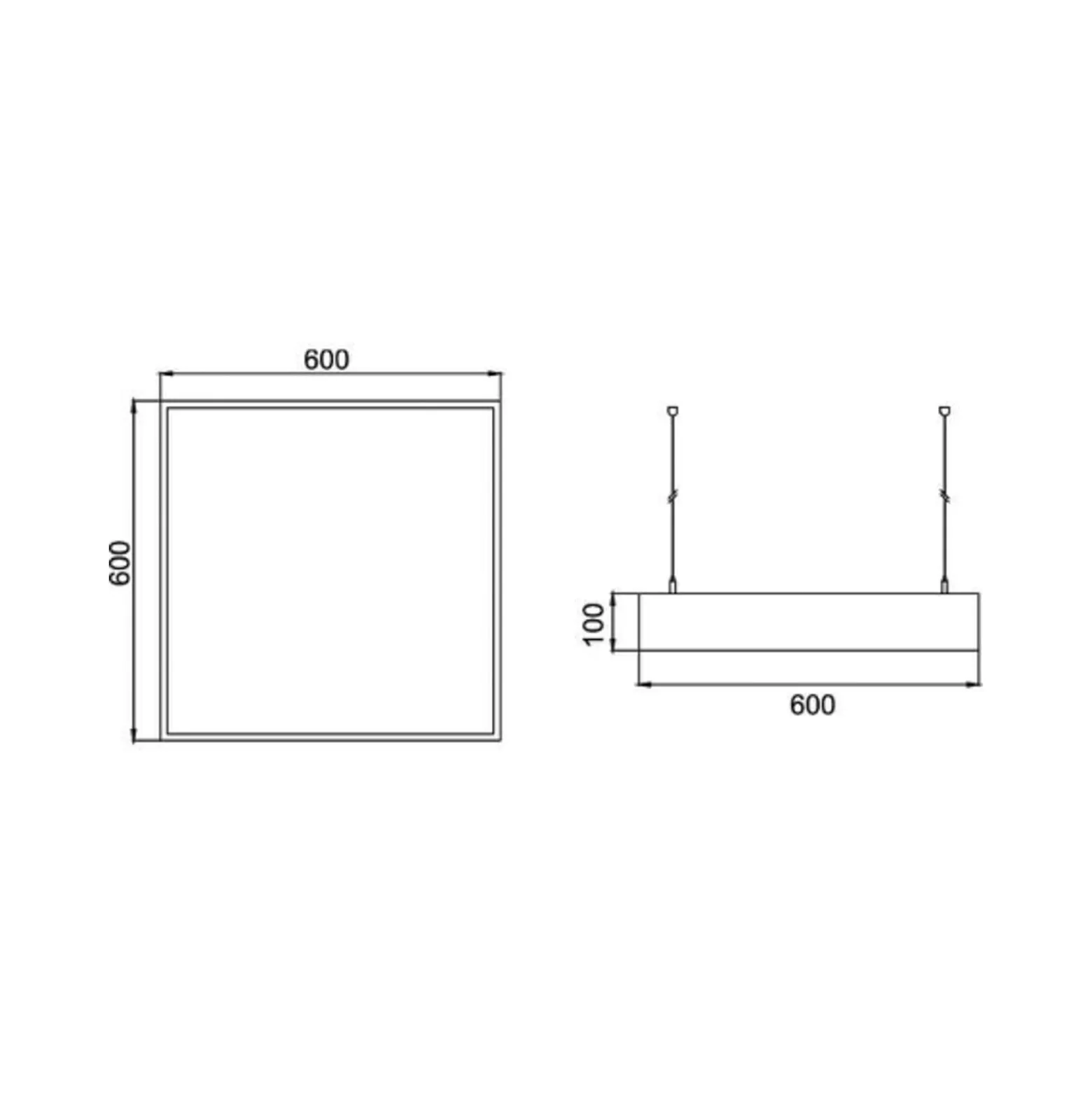 BRUMBERG LED-Pendel Biro Square, DALI dimmbar, weiß, 4.000 K