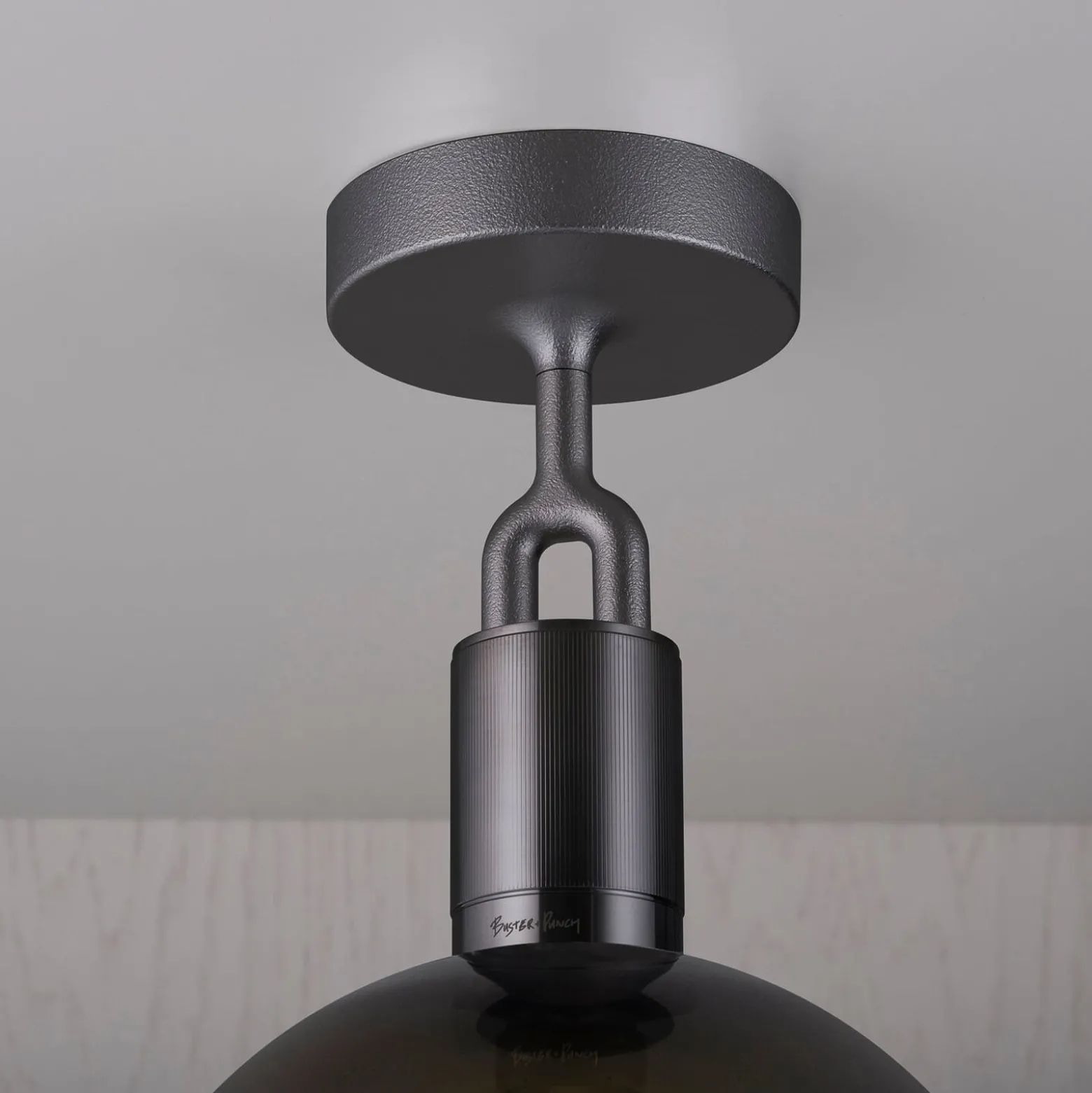 Buster + Punch Forked gunmetal/Glas rauch Ø 20cm