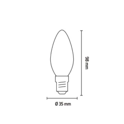 Calex Smart E14 B35 Kerze 4,9W 1800-3000K dim gold