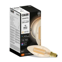 Calex Smart E14 B35 Kerze 4,9W 1800-3000K dim gold