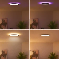 Calex Smart LED-Deckenlampe HALO Ø 30cm schwarz IP54 RGB CCT