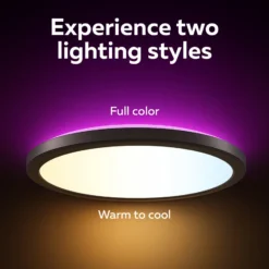 Calex Smart LED-Deckenlampe HALO Ø 30cm schwarz IP54 RGB CCT
