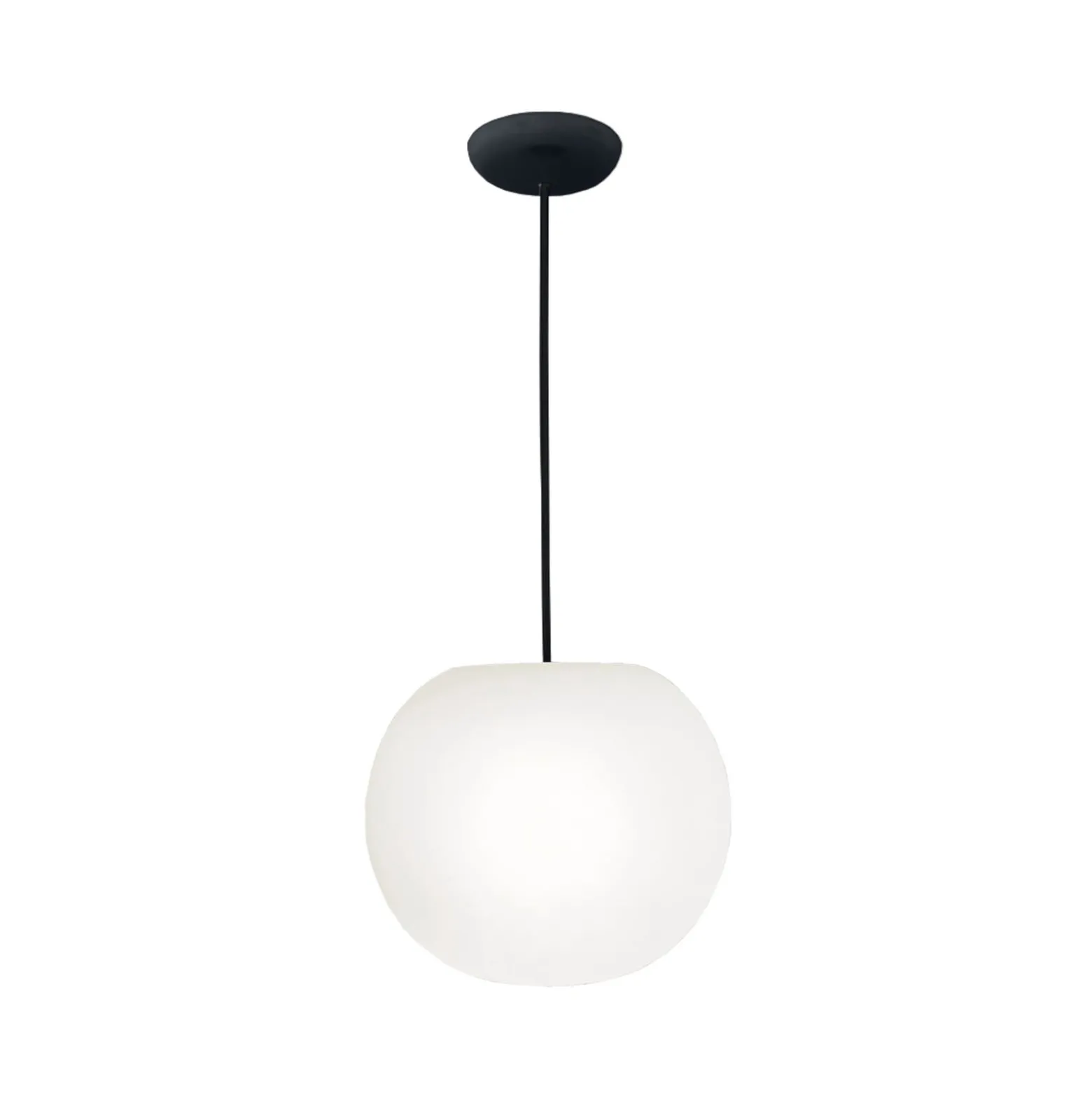 Casablanca Hängelampe Acai, weiß/schwarz, Glas, Ø 26 cm, E27