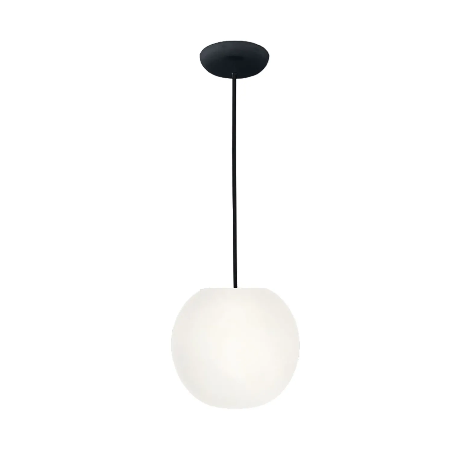 Casablanca Hängelampe Acai, weiß/schwarz, Glas, Ø 21 cm, E27