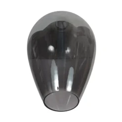 Deckenlampe Bloeba, schwarz/rauchgrau, Ø 22 cm, Glas Tropfen