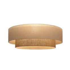 Deckenlampe Boho, beige/jute, Ø 80 cm, Textil, E27