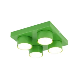 Deckenlampe Brix, grün, 23 cm lang, 4-flammig, GX53
