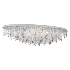 Deckenlampe Crystalriver mit Kristallbehang chrom