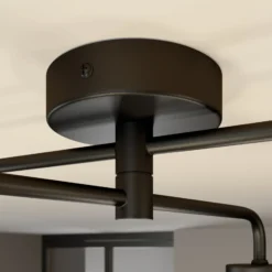 Deckenlampe Cubus vierflammig klar/bernstein/grau