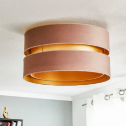 Deckenlampe Golden Duo Ø 60cm hellrosa/gold