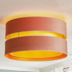 Deckenlampe Golden Duo Ø 60cm hellrosa/gold