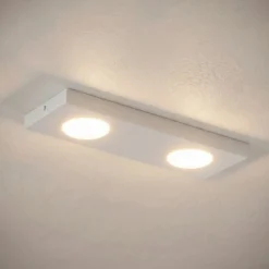 Deckenlampe Hero, weiß, 2fl., 35 x 12 cm, Metall, GX53