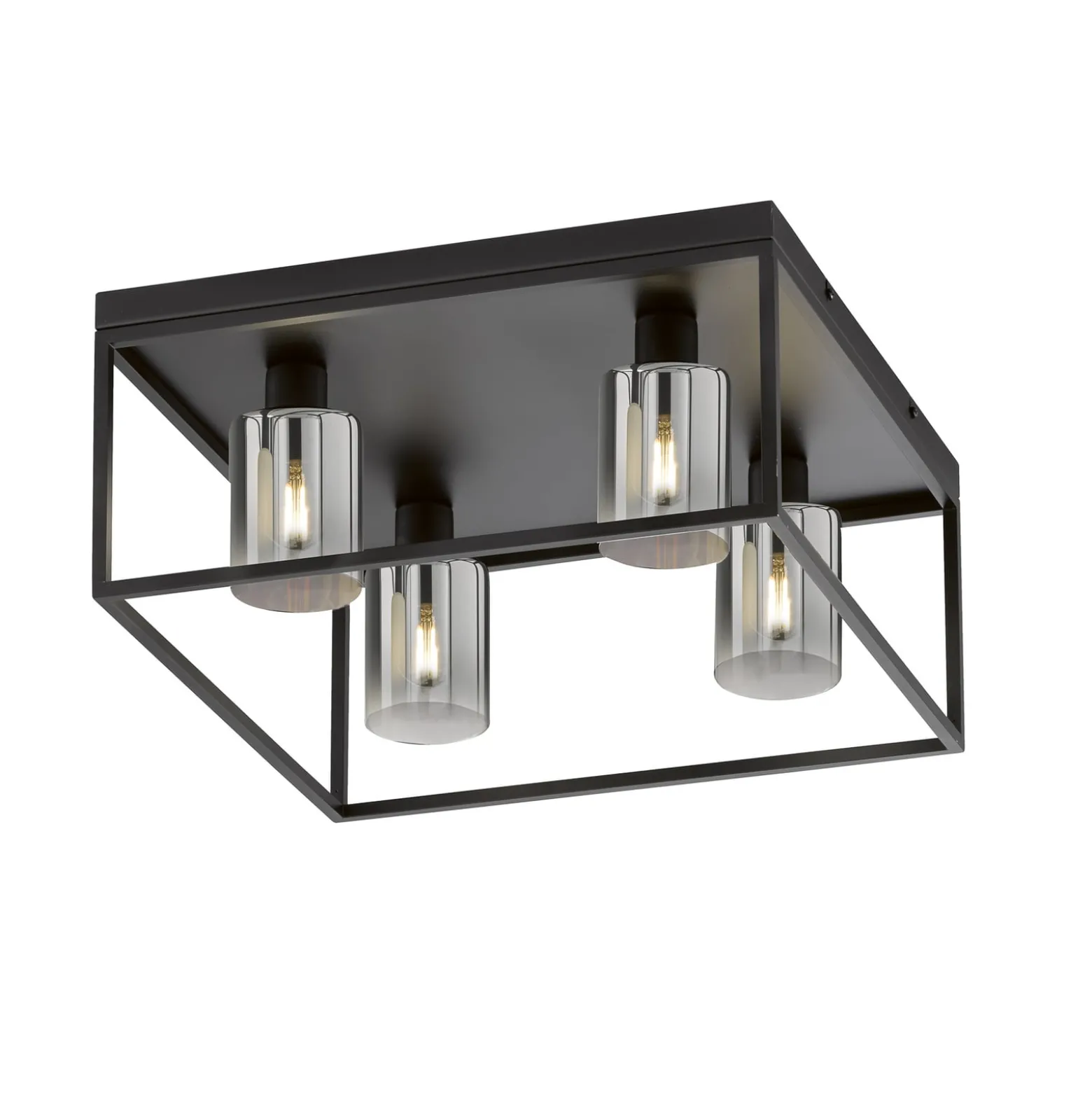 Deckenlampe Iska mit Rahmen, vierflammig