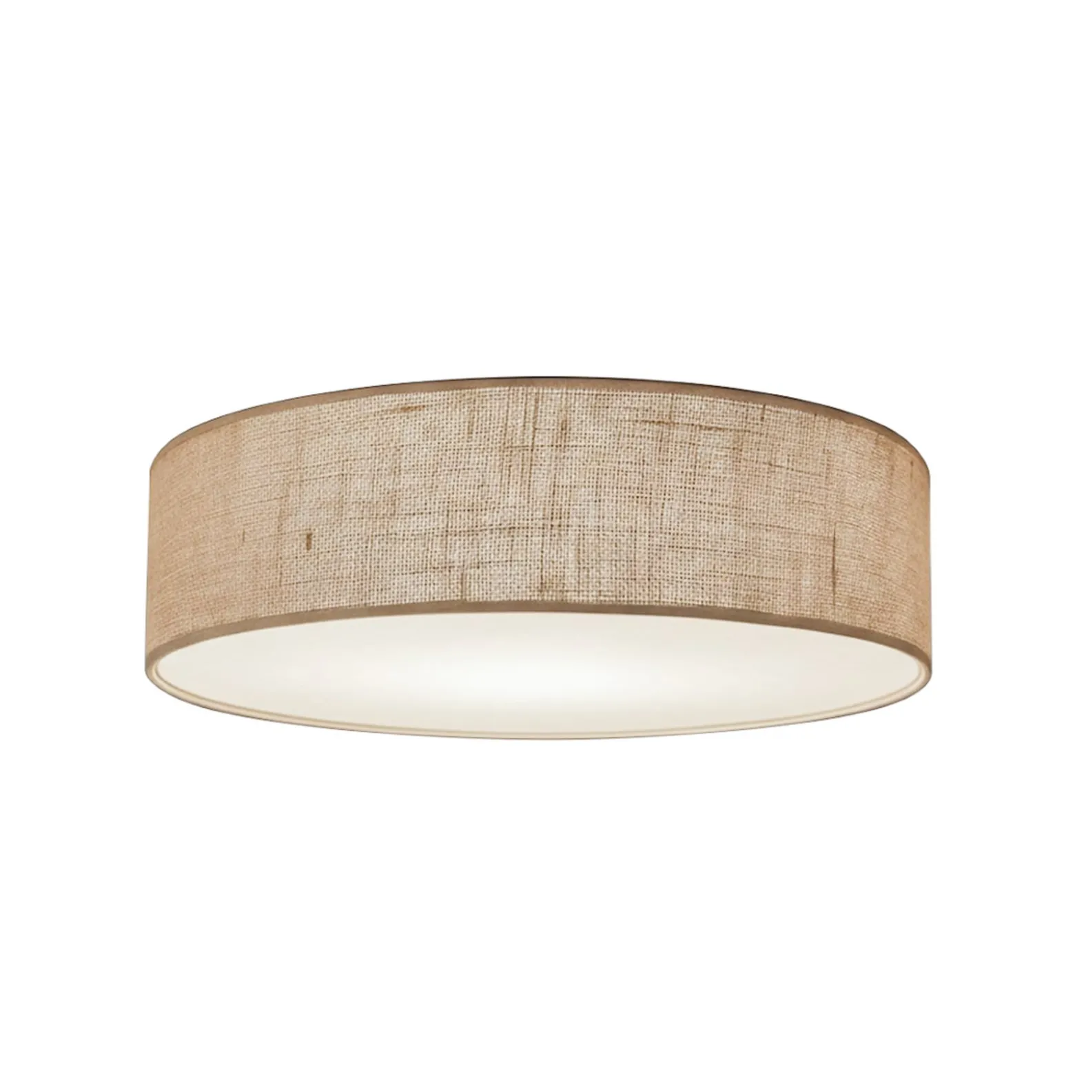 Deckenlampe Marshall, braun, Ø 50 cm, Metall, Rattan