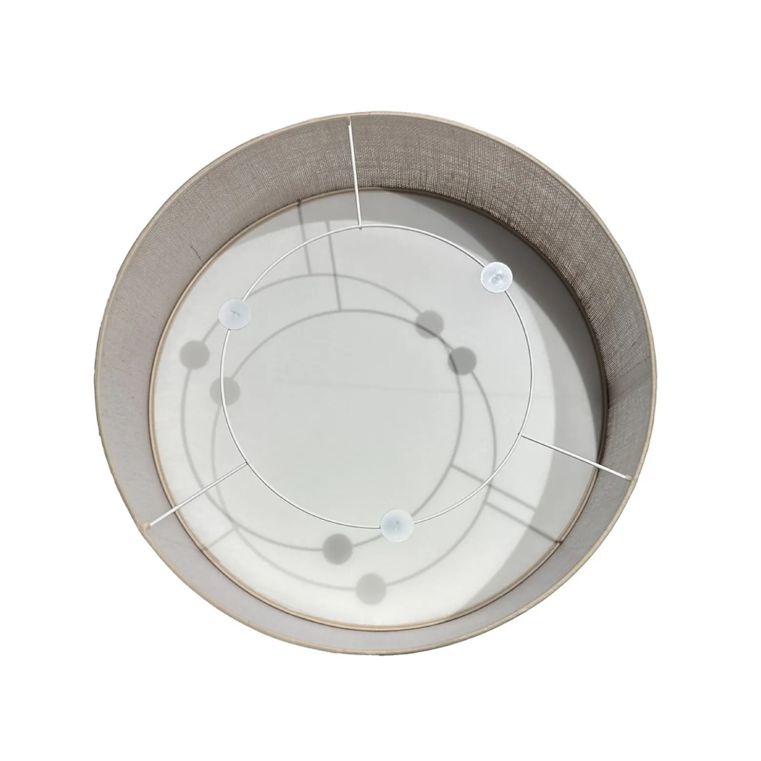 Deckenlampe Marshall, braun, Ø 50 cm, Metall, Rattan