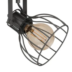 Deckenlampe Sambatello, dreiflammig, braun/silber