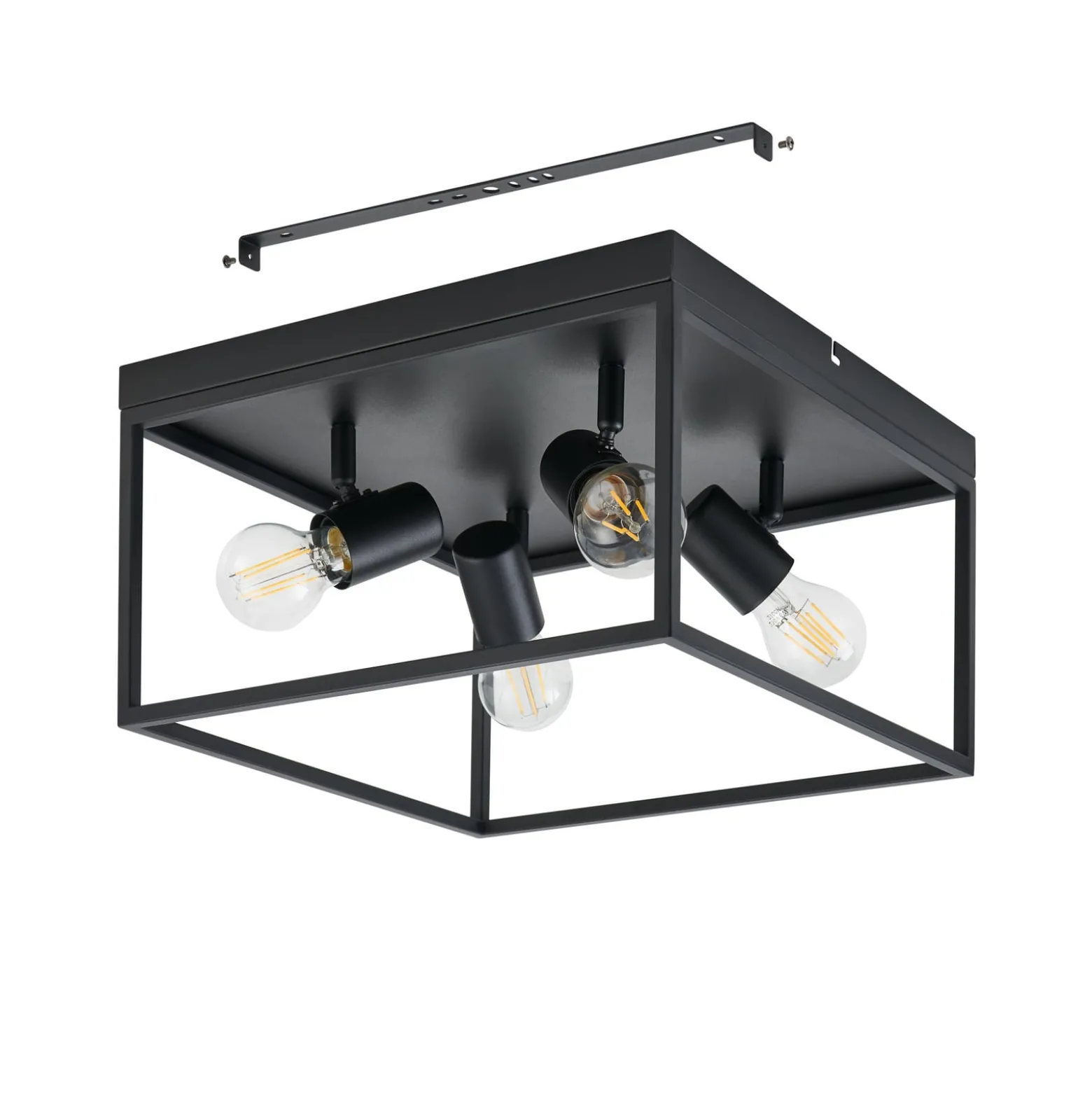 Deckenlampe Silentina vierflammig, 36x36cm